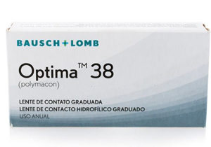 Optima 38, lentes de contacto para miopía de duración anual. Caja con 1 lente.