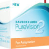 Pure Vision 2 Tórico, lentes de contacto para astigmatismo, caja con 6 lentes de contacto (3 pares).